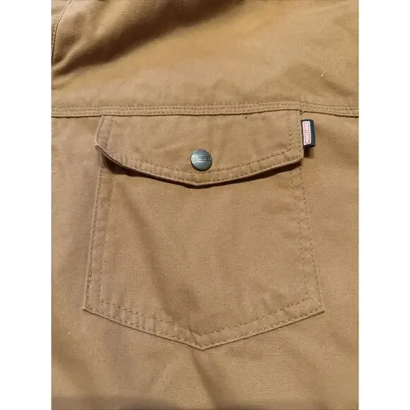 Craftsman Canvas Fleece Lined Chore Work Coat Zip Snap 5 Pockets Men's XXL 2XL - Picture 4 of 13
